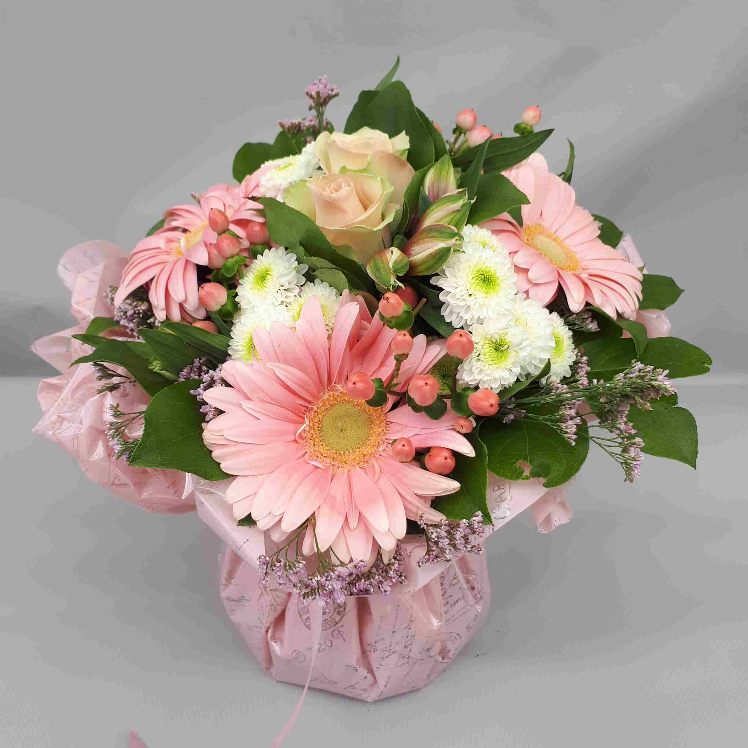 Bouquet bulle rose - Espace Plantes, jardinerie-fleuriste-producteur à  Merville